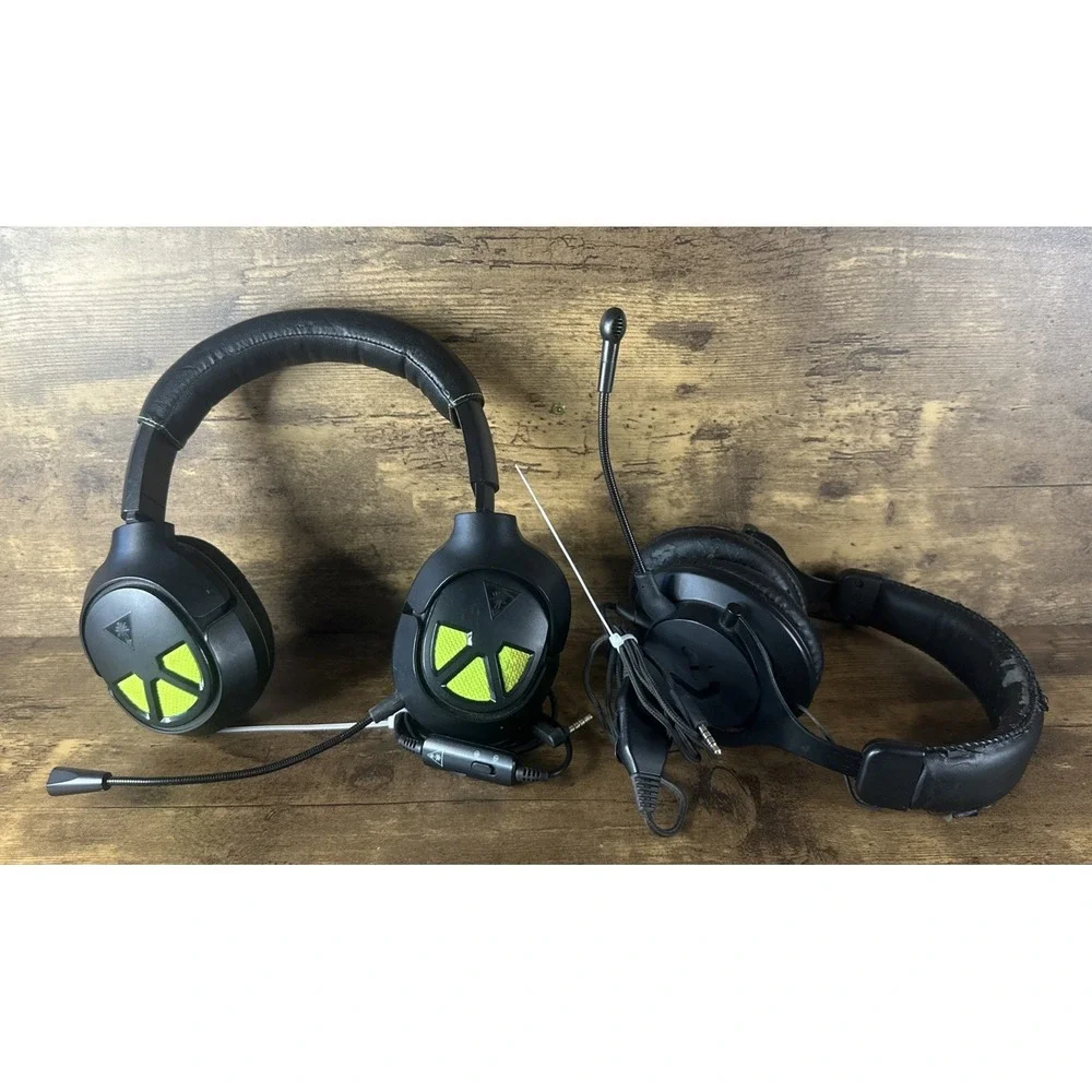 Turtle Beach / Atrix P-Series Over Ear Gaming Headphones Bundle Parts Or Repair